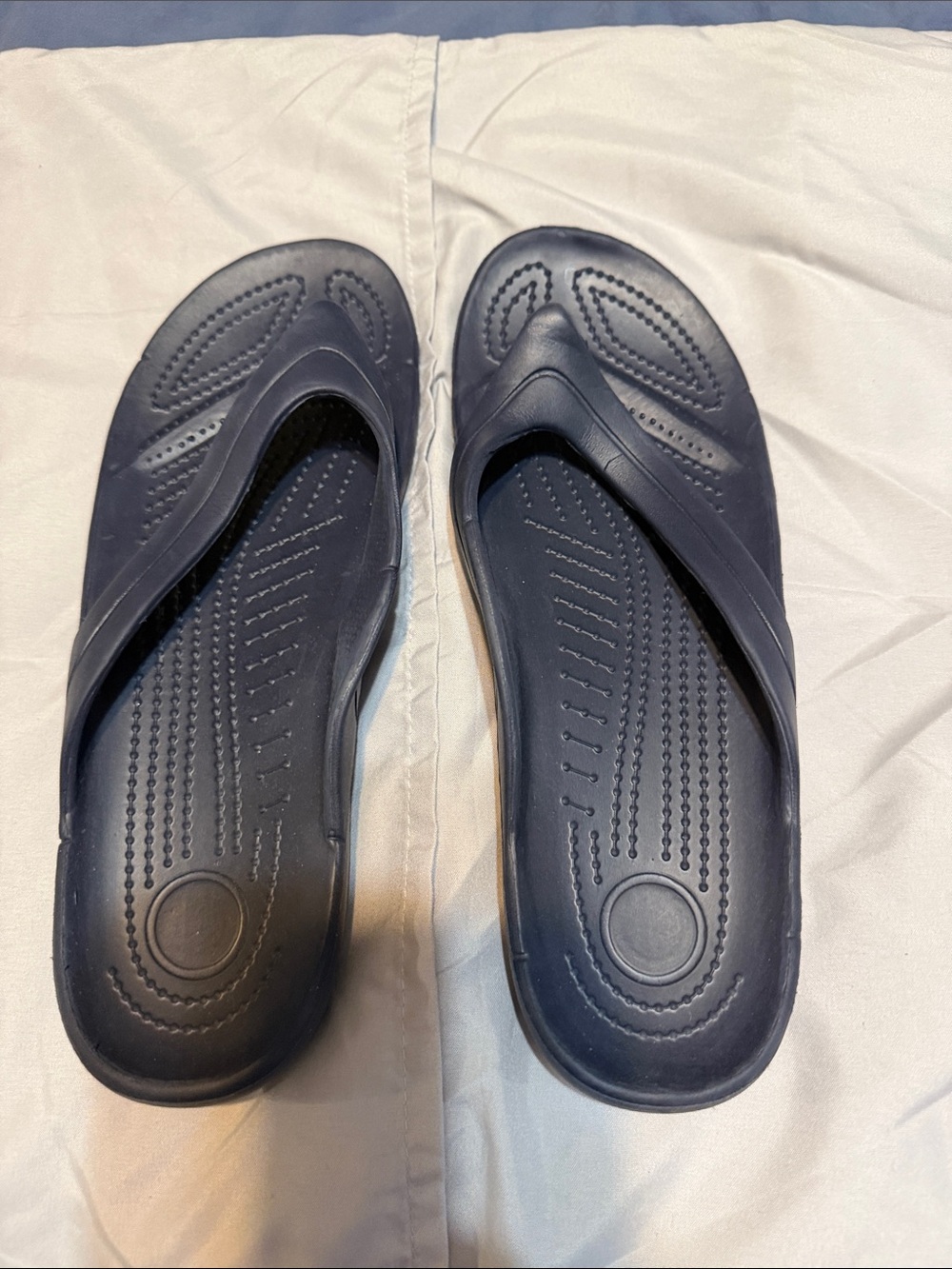 Women’s Navy Slide Sandals with Cushioned Footbed